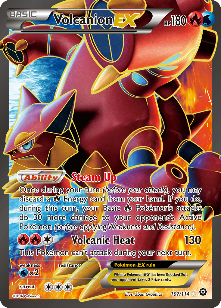 Volcanion EX 107 XY - Steam Siege Ultra Rare