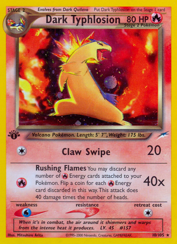 Dark Typhlosion 010 Neo Destiny Holo Rare
