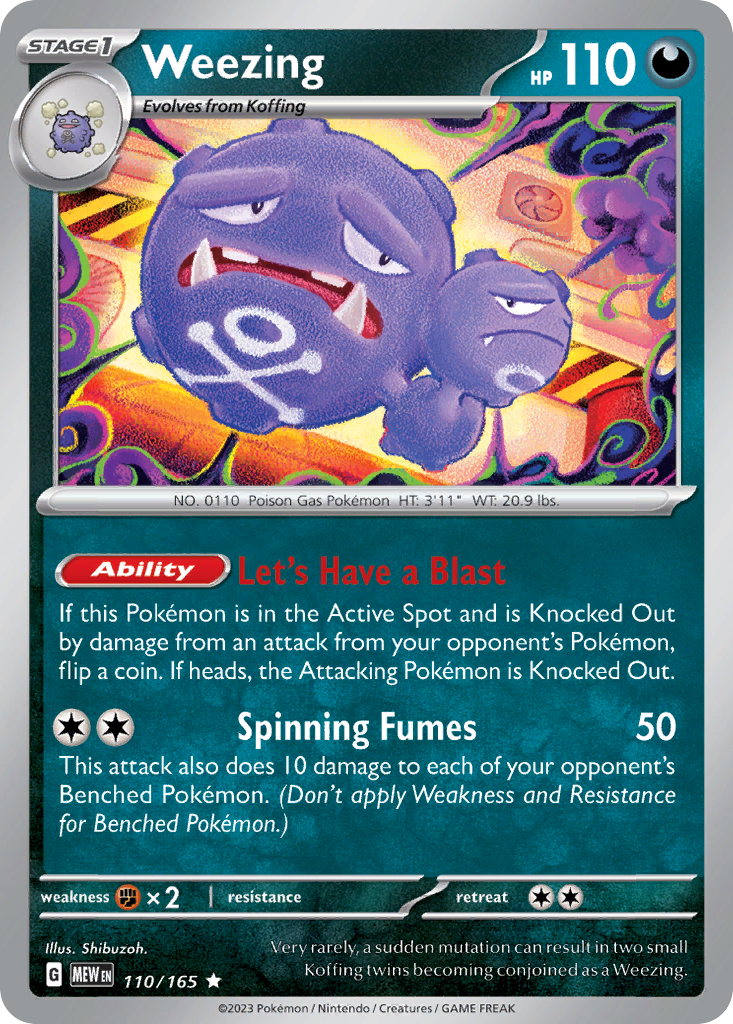 Weezing 110 SV: Scarlet & Violet 151 Rare