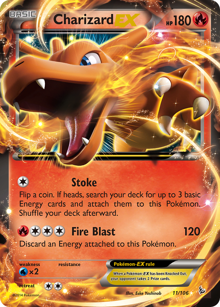 Charizard EX 11 XY - Flashfire Ultra Rare Lightly Played