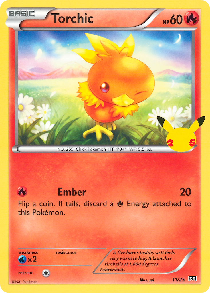Torchic 011 McDonald's 25th Anniversary Promos Promo
