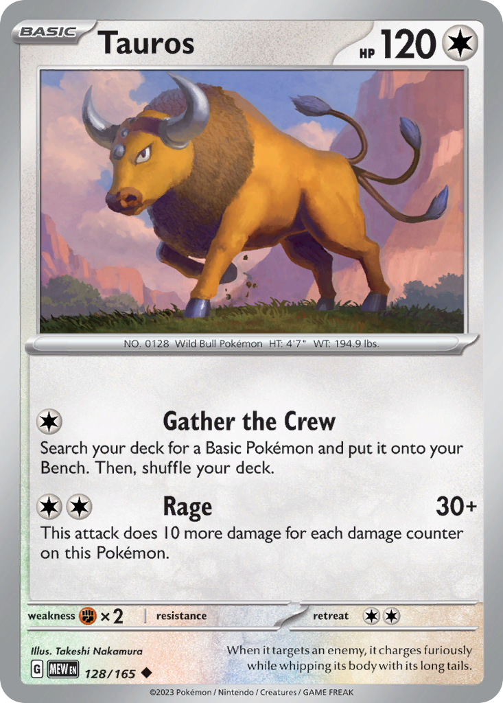 Tauros 128 SV: Scarlet & Violet 151 Uncommon