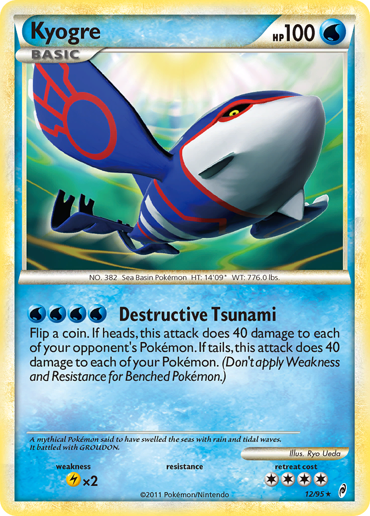 Kyogre 12 Call of Legends Holo Rare