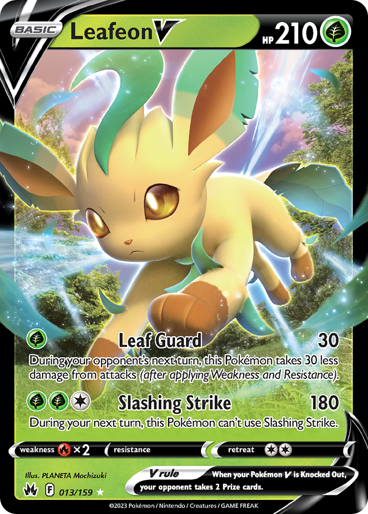 Leafeon V 013 Crown Zenith Ultra Rare Lightly Played