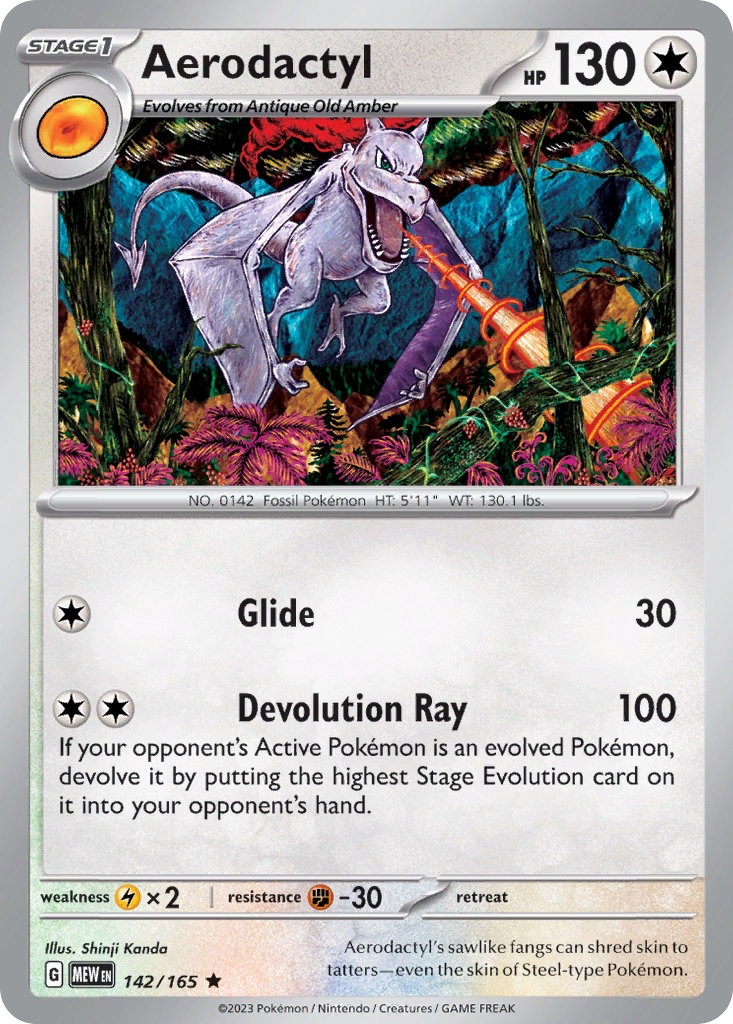 Aerodactyl 142 SV: Scarlet & Violet 151 Rare