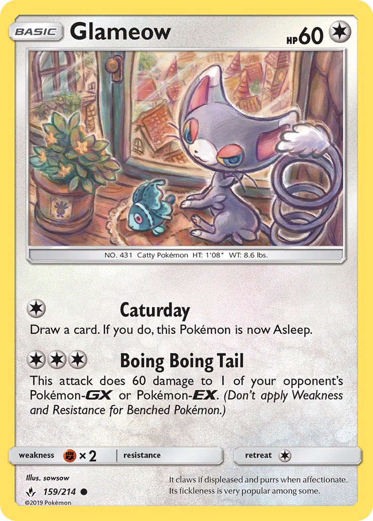 Glameow 159 SM - Unbroken Bonds Common