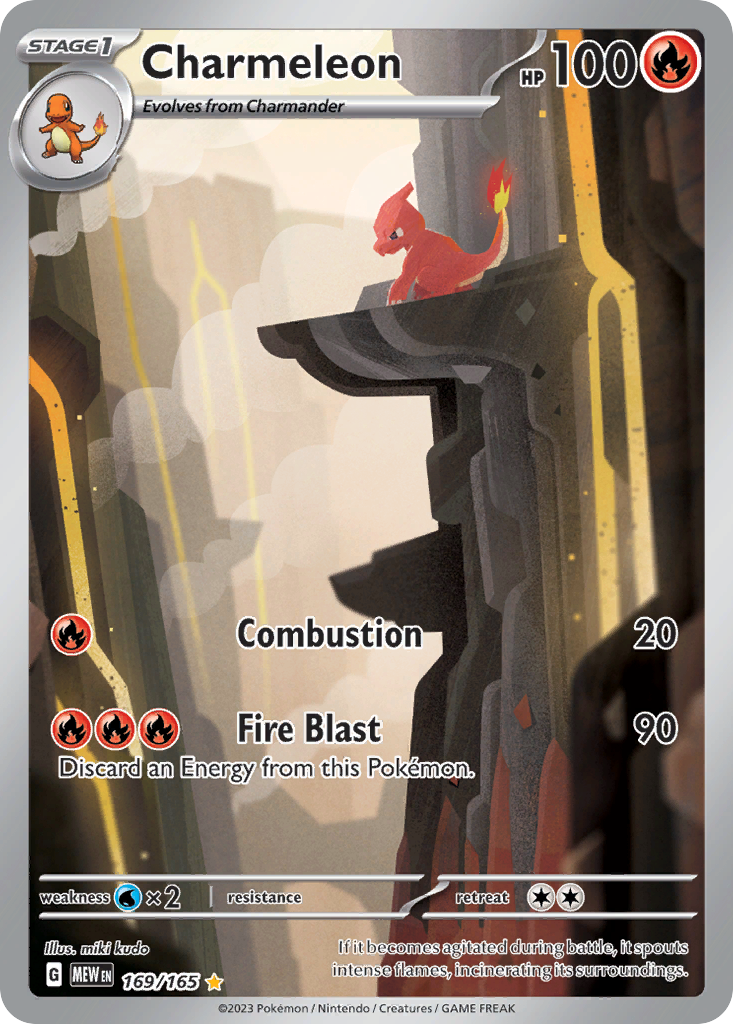 Charmeleon 169 SV: Scarlet & Violet 151 Illustration Rare Lightly Played