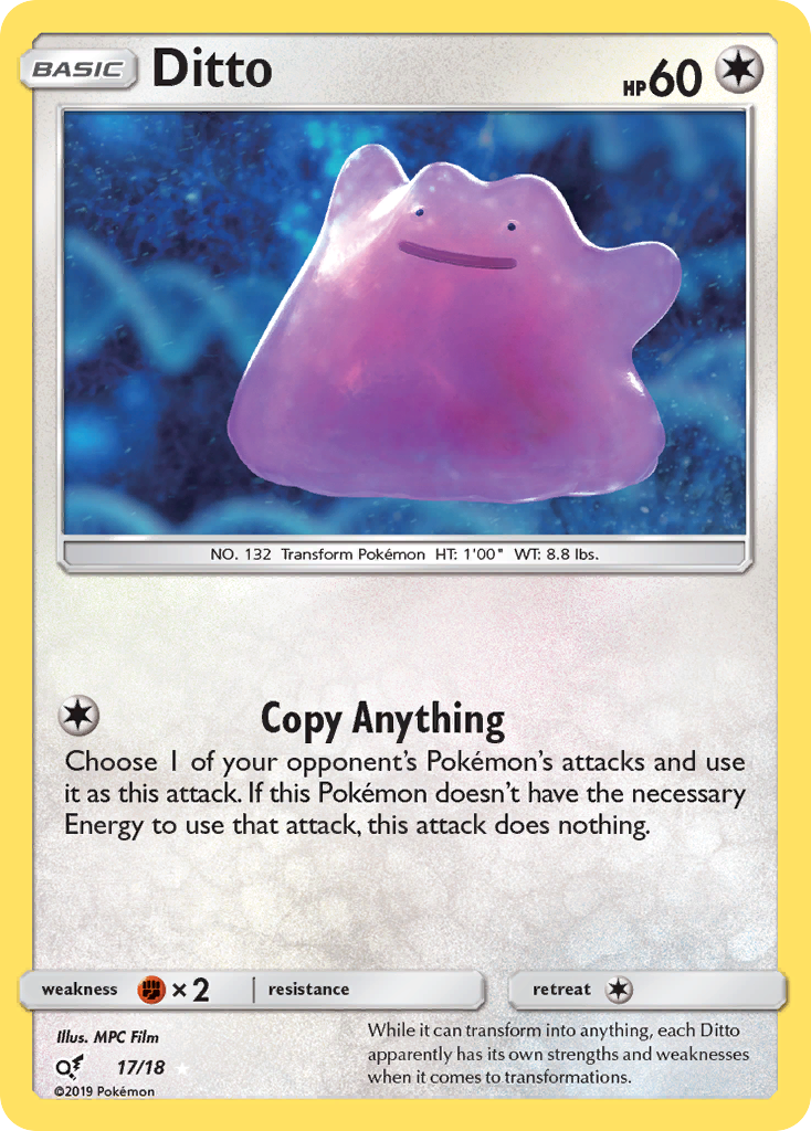 Ditto 17 Detective Pikachu Holo Rare