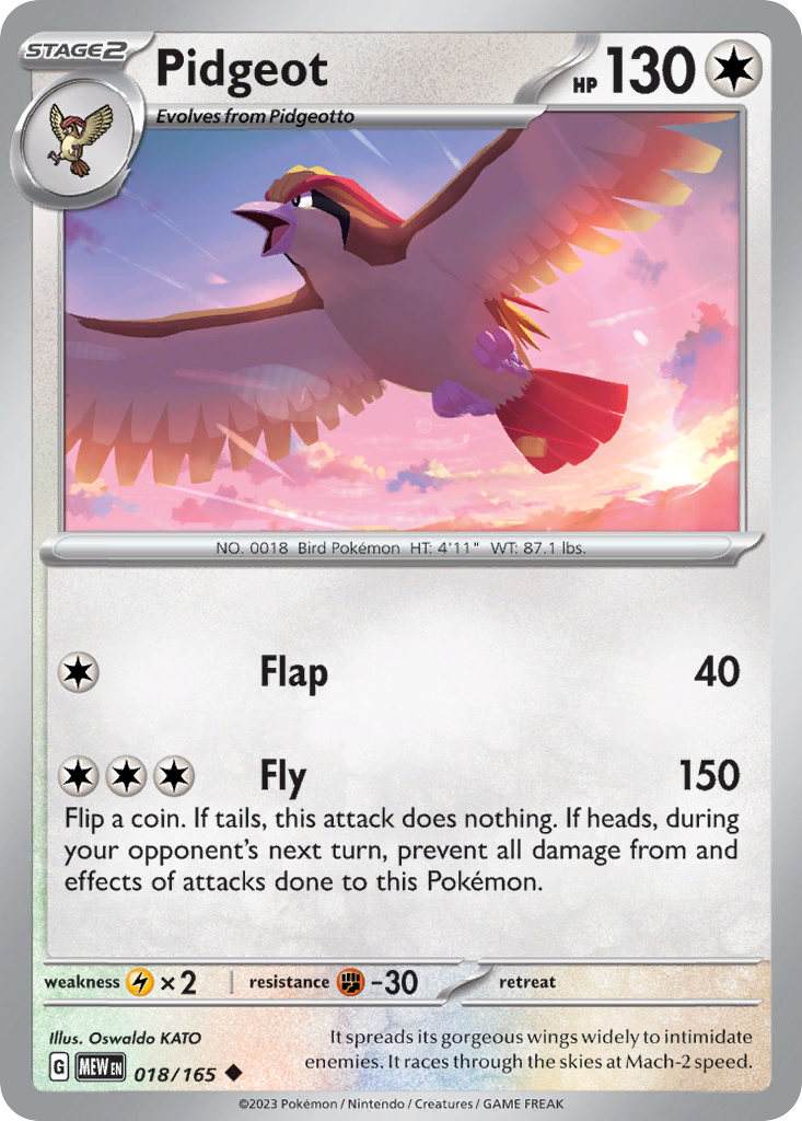 Pidgeot 018 SV: Scarlet & Violet 151 Uncommon