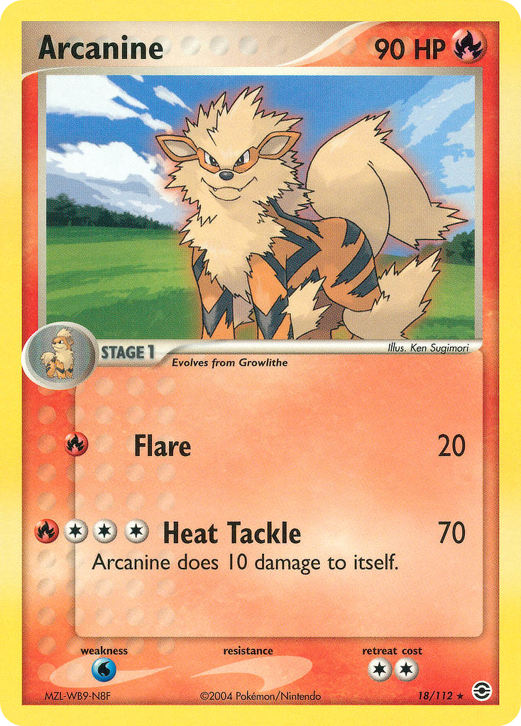 Arcanine 18 FireRed & LeafGreen Rare