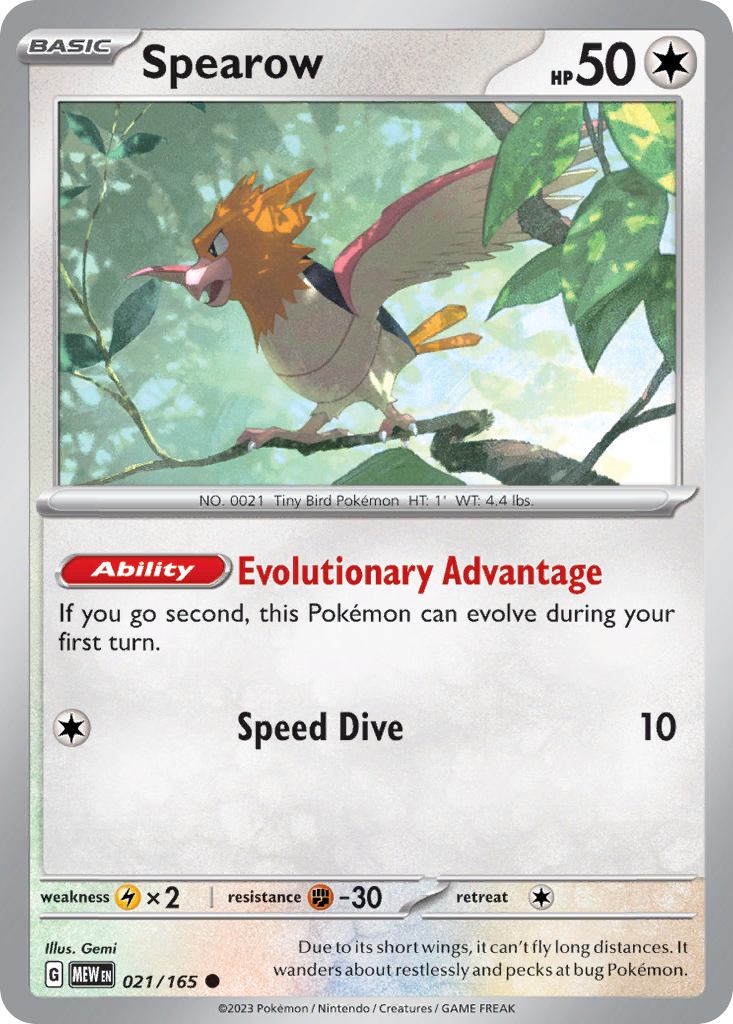 Spearow 021 SV: Scarlet & Violet 151 Common
