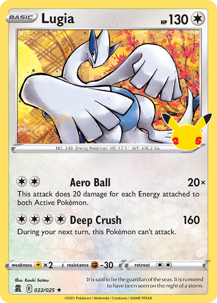 Lugia 022 Celebrations Holo Rare