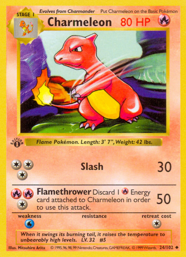 Charmeleon 024 Base Set Uncommon Near Mint