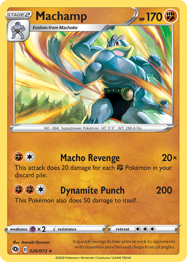Machamp 26 Champion's Path Holo Rare Lightly Played