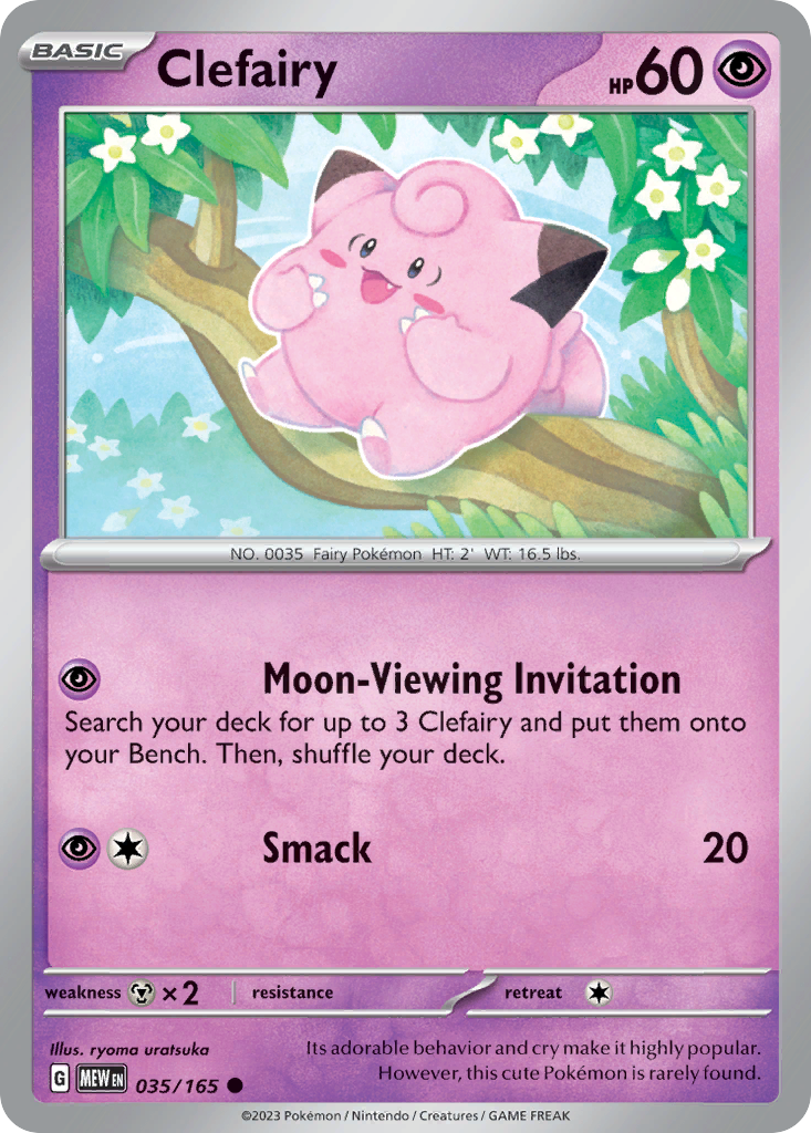 Clefairy 035 SV: Scarlet & Violet 151 Common Lightly Played