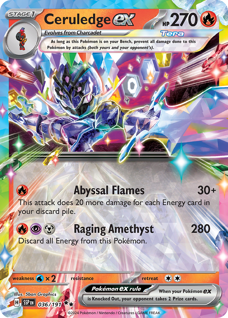 Ceruledge ex 036 SV08: Surging Sparks Double Rare