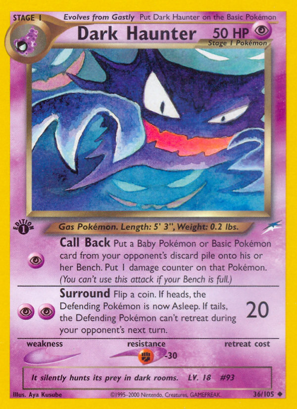 Dark Haunter 036 Neo Destiny Uncommon Near Mint
