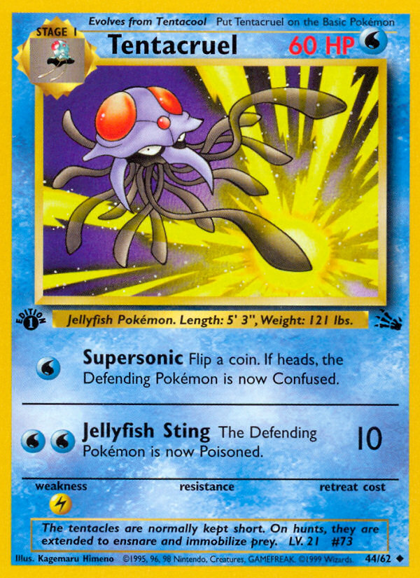 Tentacruel 44 Fossil Uncommon Near Mint