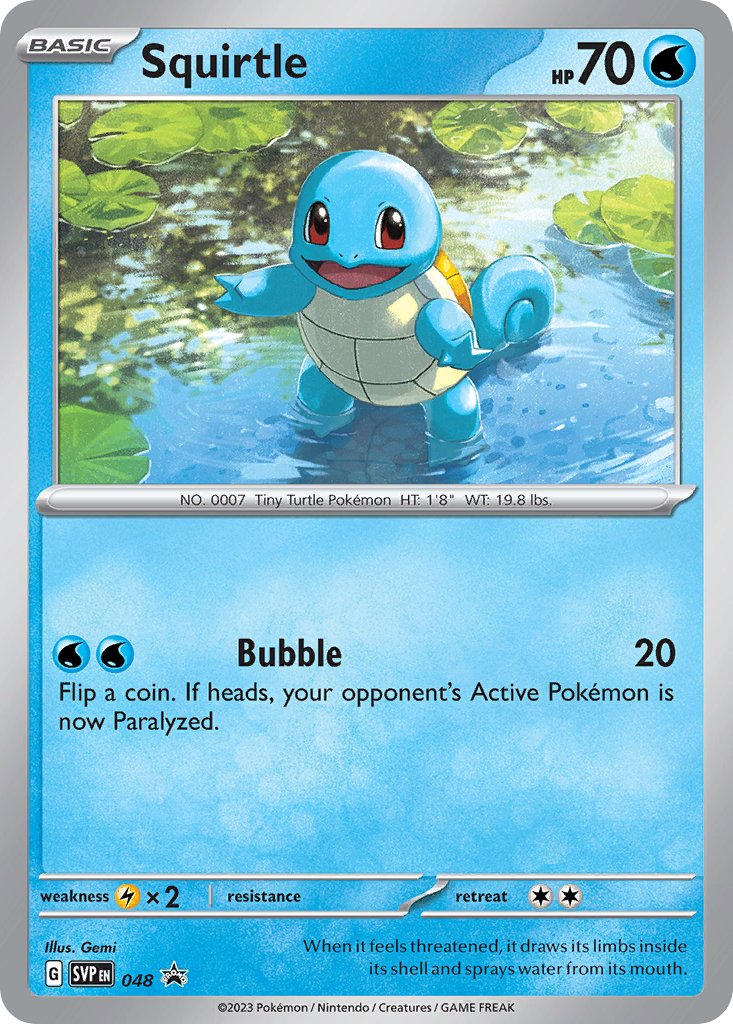 Squirtle 048 SV: Scarlet & Violet Promo Cards Promo