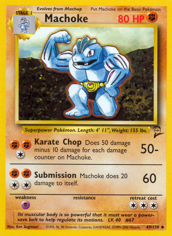 Machoke 049 Base Set 2 Uncommon Near Mint