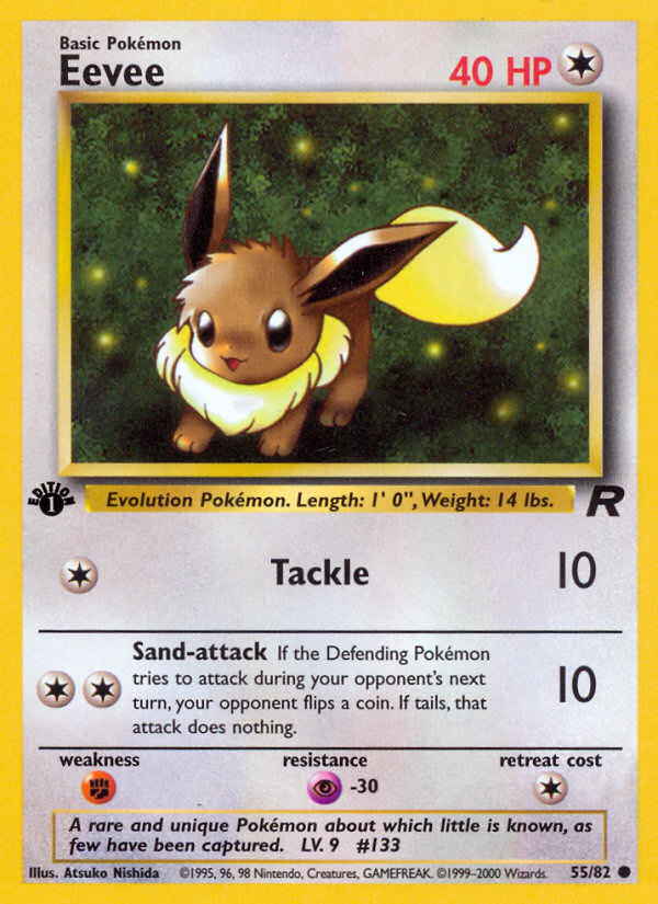 Eevee 55 Team Rocket Common Near Mint