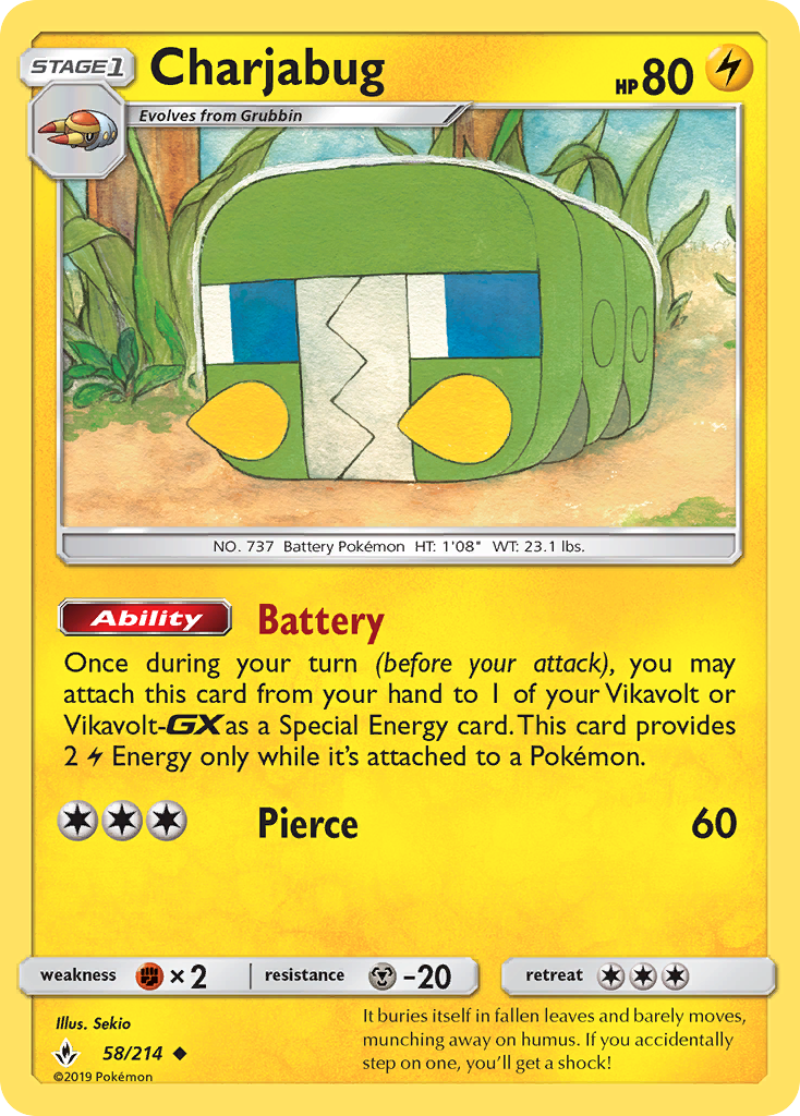 Charjabug 58 SM - Unbroken Bonds Uncommon