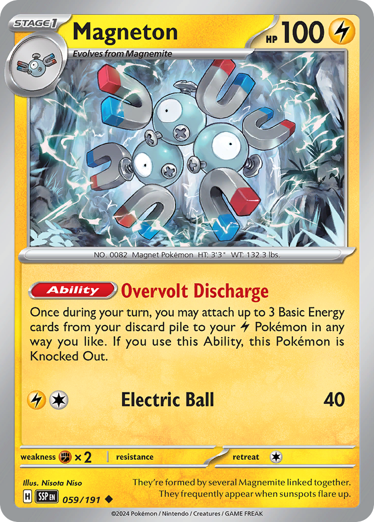 Magneton 059 SV08: Surging Sparks Uncommon Near Mint
