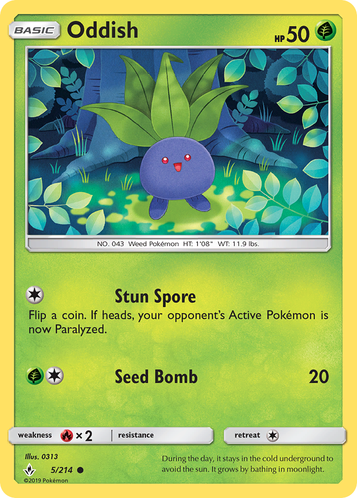 Oddish 5 SM - Unbroken Bonds Common