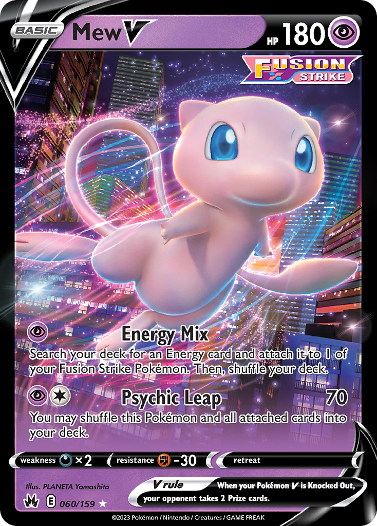 Mew V 060 Crown Zenith Ultra Rare Lightly Played