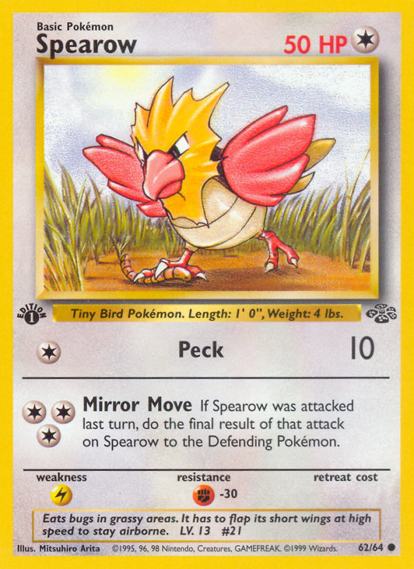 Spearow 62 Jungle Common Near Mint