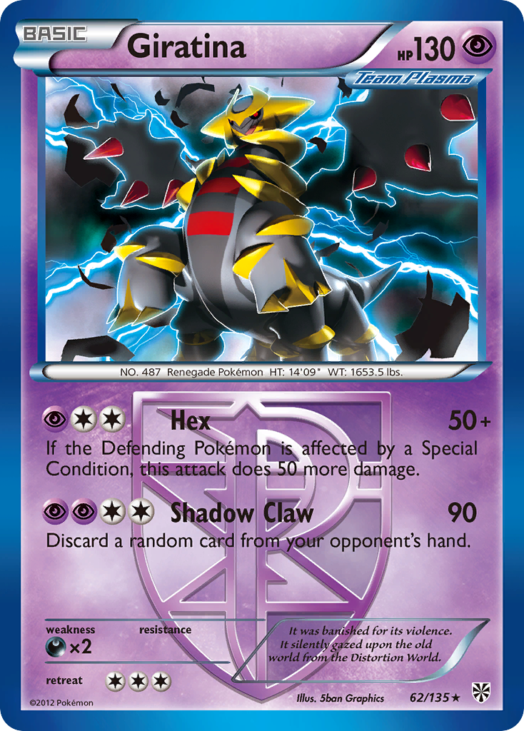 Giratina 62 Plasma Storm Rare Lightly Played