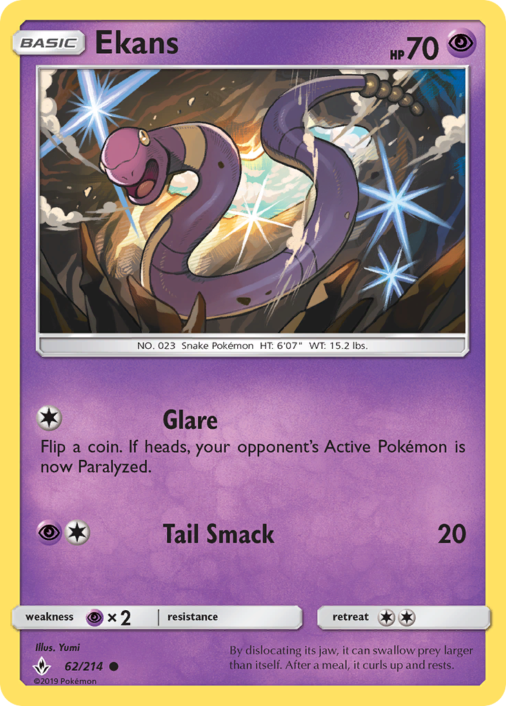 Ekans 62 SM - Unbroken Bonds Common