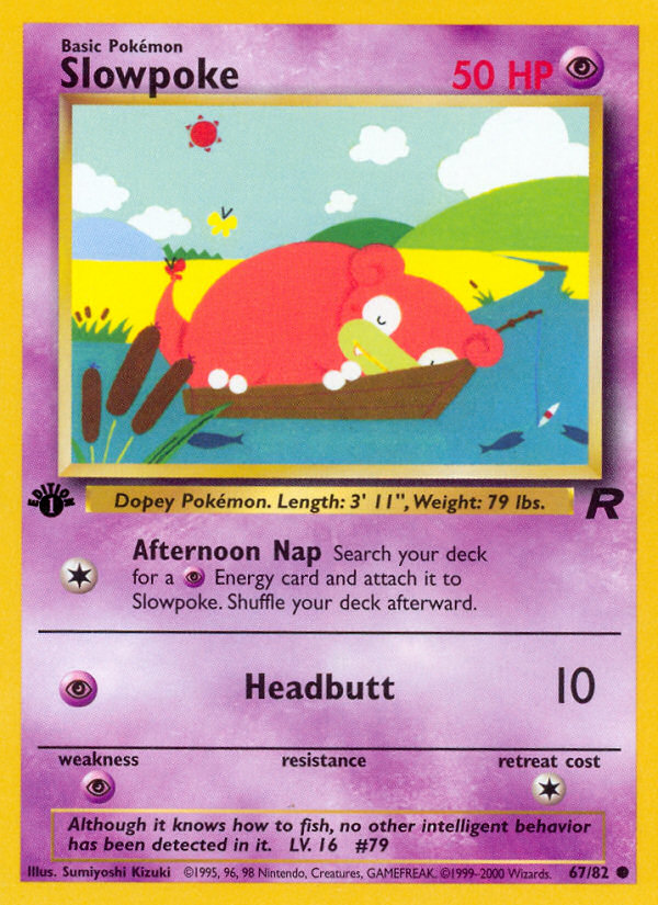 Slowpoke 67 Team Rocket Common Near Mint