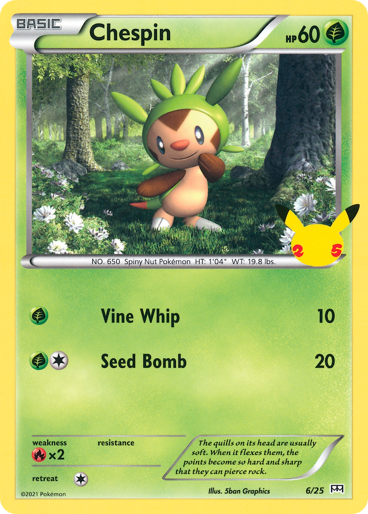 Chespin 006 McDonald's 25th Anniversary Promos Promo