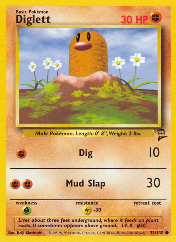 Diglett 071 Base Set 2 Common Near Mint