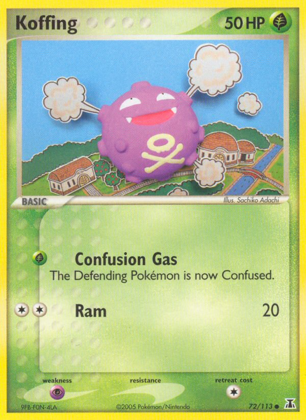 Koffing 72 Delta Species Common Lightly Played