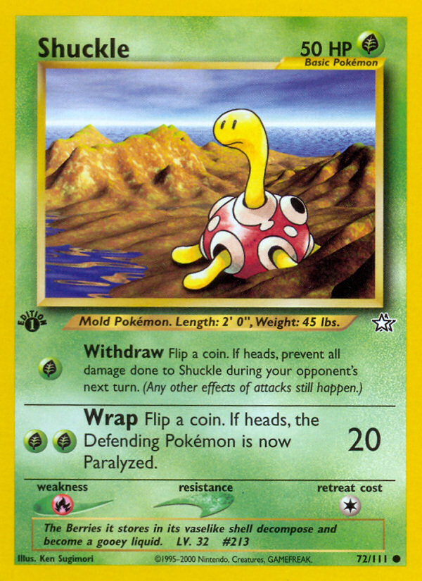 Shuckle 072 Neo Genesis Common Near Mint
