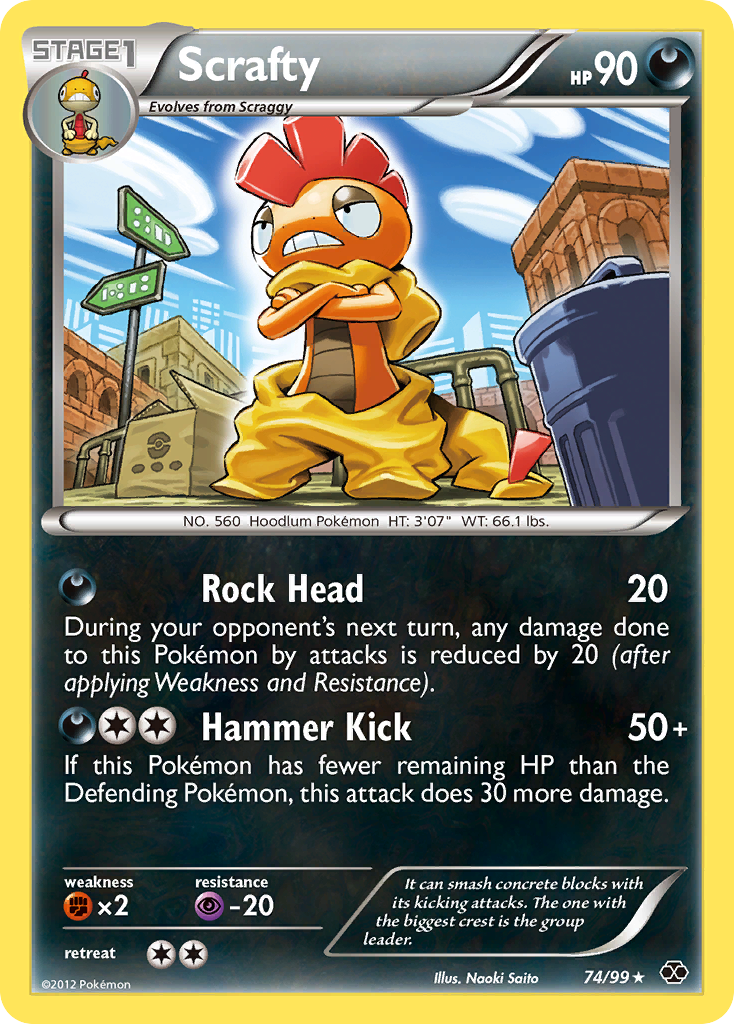 Scrafty 74 Next Destinies Holo Rare Lightly Played