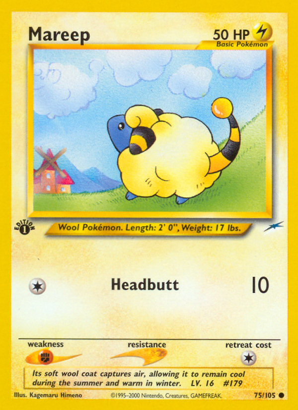 Mareep 075 Neo Destiny Common Lightly Played
