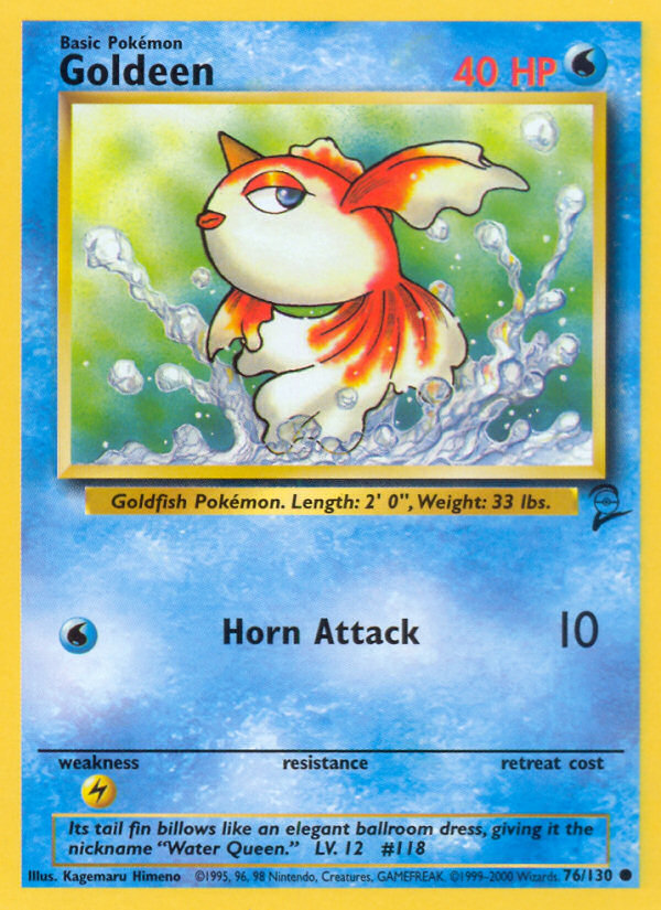 Goldeen 076 Base Set 2 Common Near Mint