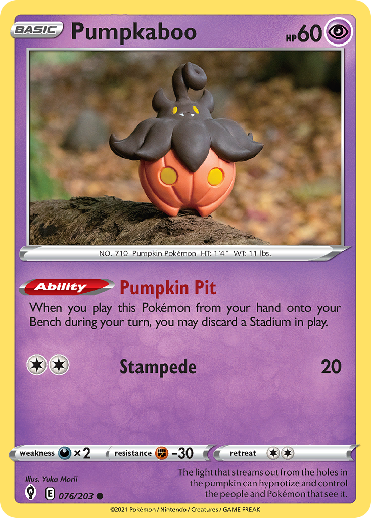 Pumpkaboo 076 SWSH07: Evolving Skies Common Lightly Played