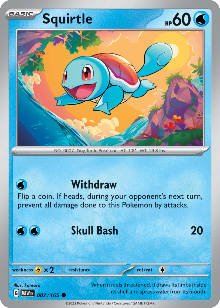 Squirtle 007 SV: Scarlet & Violet 151 Common Lightly Played