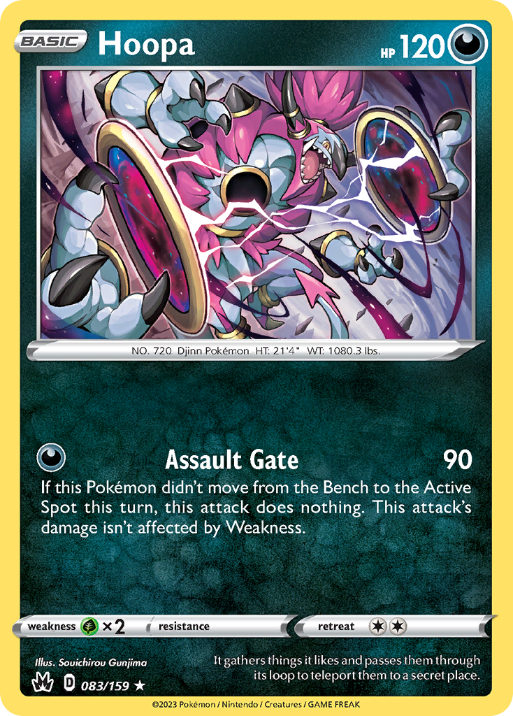 Hoopa 083 Crown Zenith Holo Rare