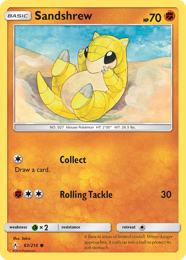 Sandshrew 83 SM - Unbroken Bonds Common