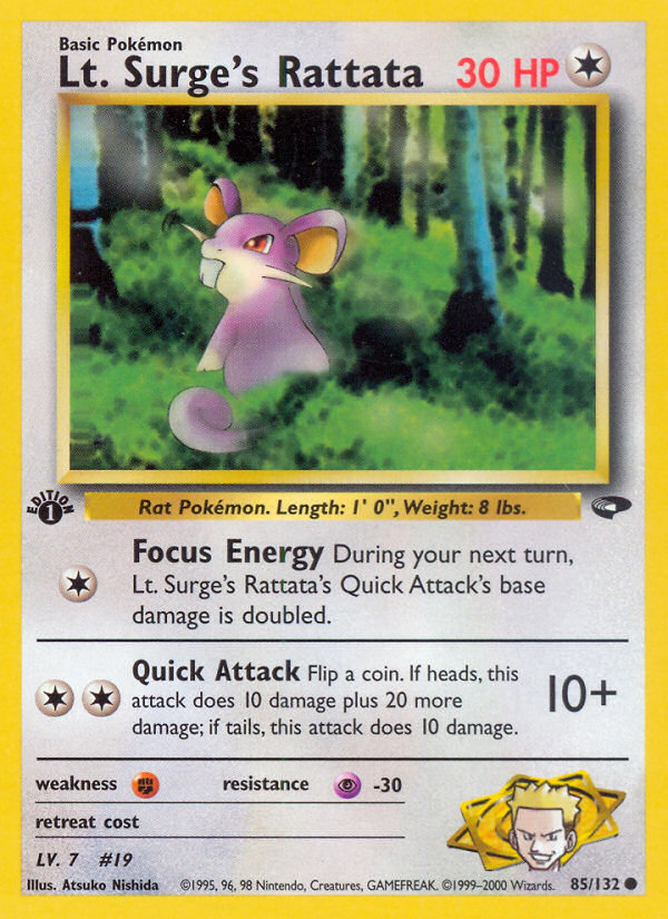 Lt. Surge's Rattata 085 Gym Challenge Common