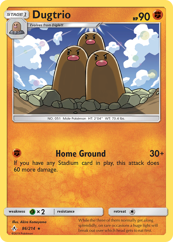 Dugtrio 86 SM - Unbroken Bonds Rare