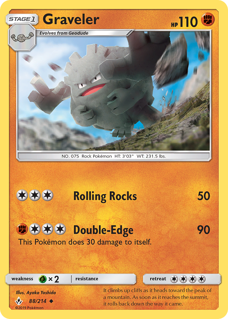 Graveler 88 SM - Unbroken Bonds Uncommon