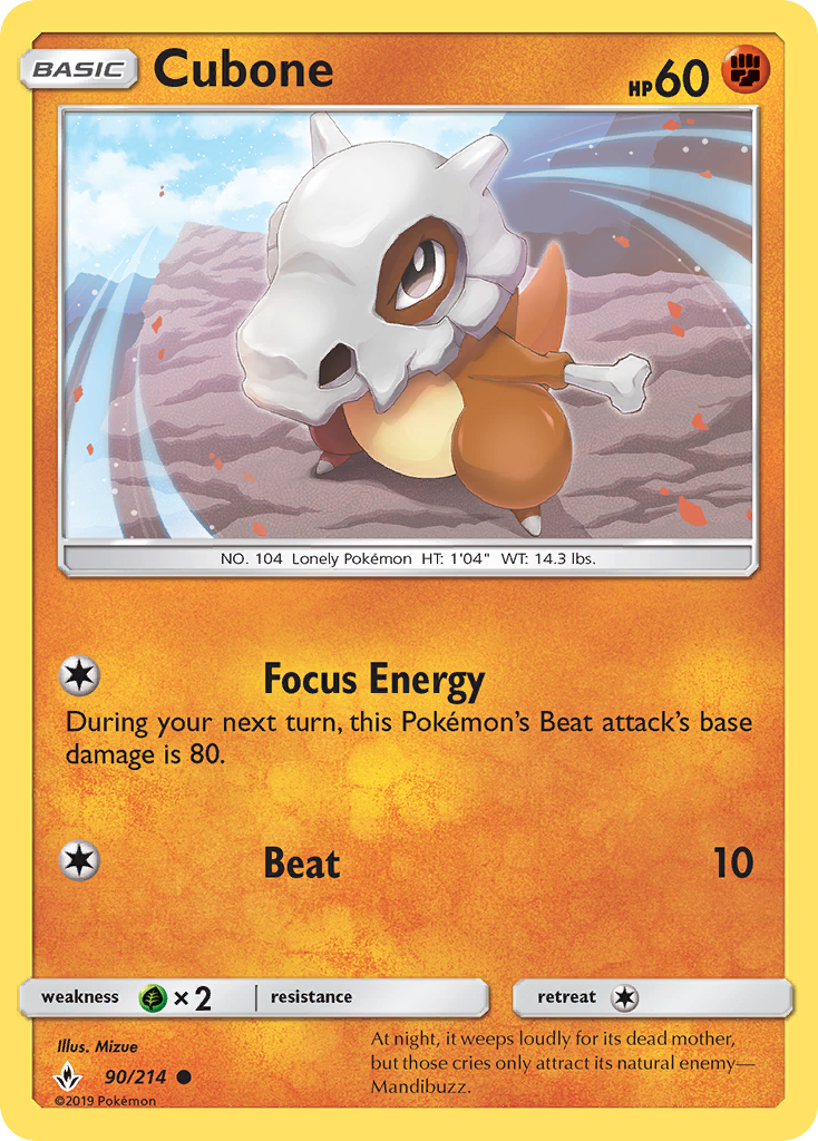 Cubone 90 SM - Unbroken Bonds Common