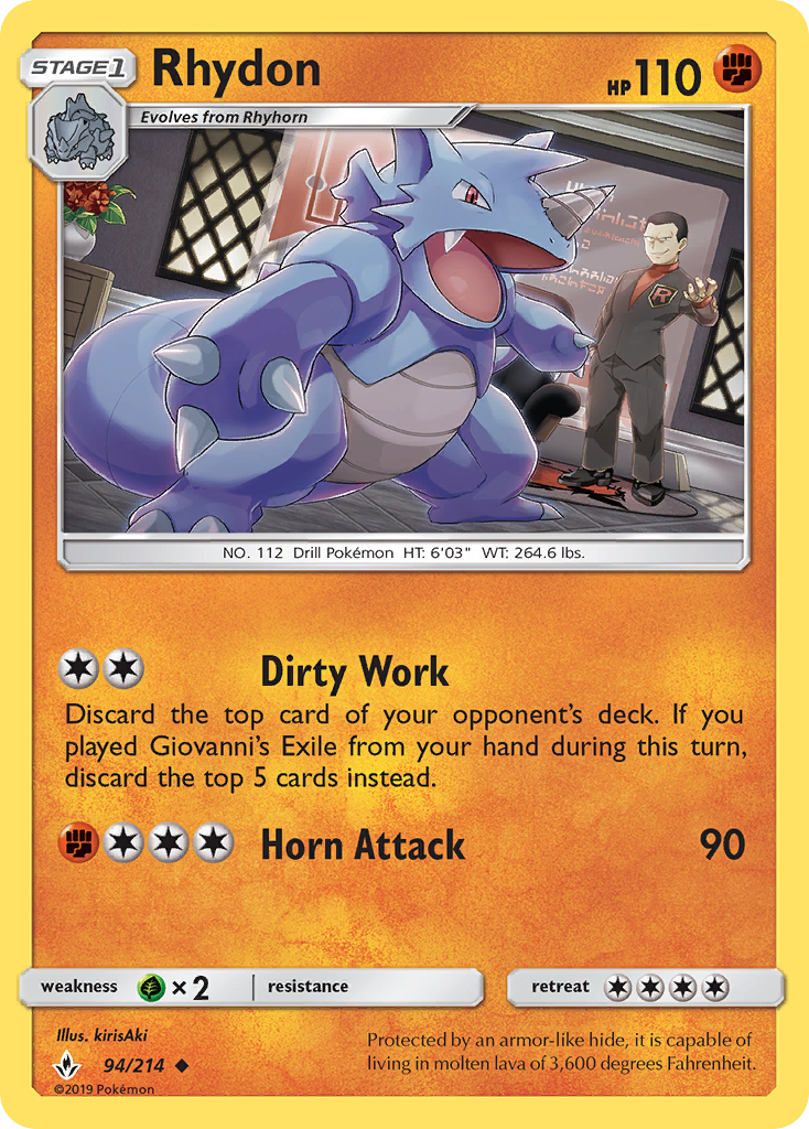Rhydon 94 SM - Unbroken Bonds Uncommon