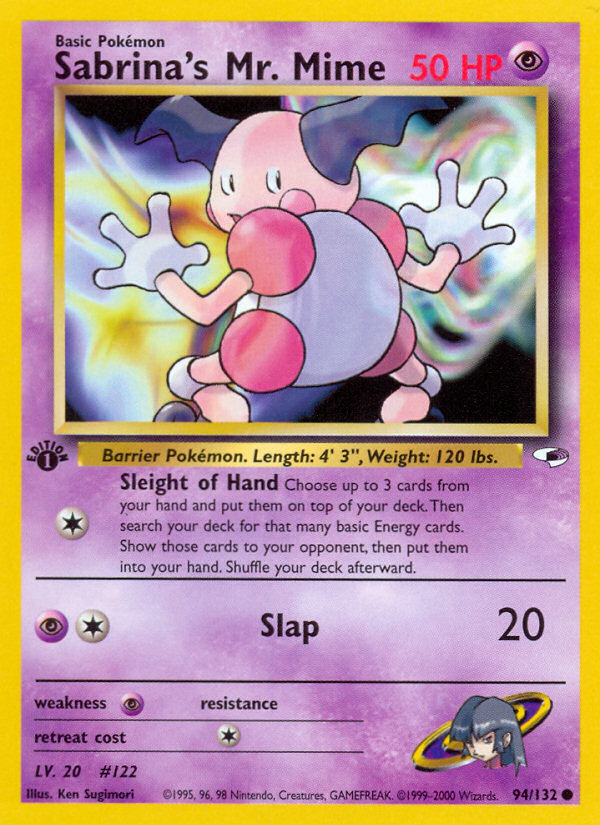 Sabrina's Mr. Mime 094 Gym Heroes Common Near Mint